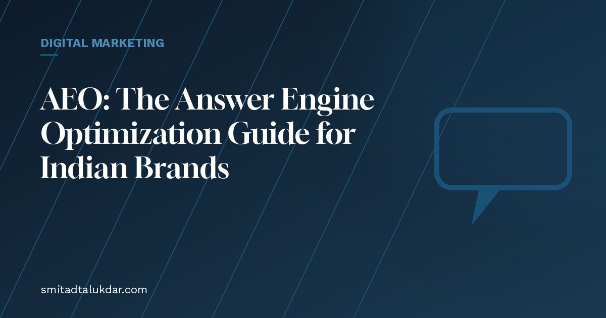 AEO: The Answer Engine Optimization Guide for Indian Brands — article banner